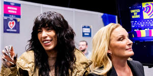 Sweden’s Loreen backstage at Eurovision in Liverpool.
