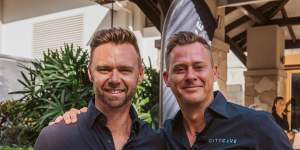 City Cave founders Tim Butters (left) and Jeremy Hassell (right) launched their first flotation wellness centre in Fortitude Valley in 2016. 