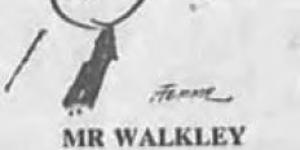 A cartoon of William Walkley in his 1961 column for the Sydney Morning Herald.