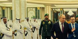 Russian leader Vladimir Putin visits MBS in Riyadh in December. 