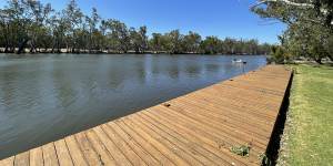 Lakeside at the Nagambie Lakes Leisure Park.