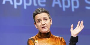 EU competition chief Margrethe Vestager said Apple had been in breach of the rules for decades. 