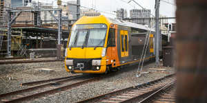 Generic train departing from Central train station Sydney on Saturday 30th September 2017. Photograph by Katherine Griffiths