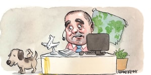 Jamie Pherous announced a strong first-half result for Corporate Travel Management,but some analysts are still wary. Illustration:John Shakespeare