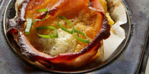 Ham,chorizo and egg bake.