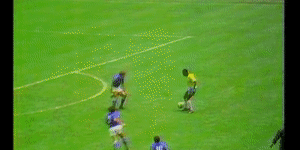 Pele’s sublime pass sets up Carlos Alberto to crack home Brazil’s fourth goal in the 1970 World Cup final.