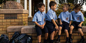 All Hallows Primary School kindergarteners. 