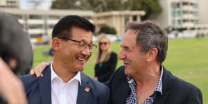 Sam Lim,with WA Labor senator Glenn Sterle,said:“We have to struggle for the first 15 years of my life,but that 15 years built me up to today.”