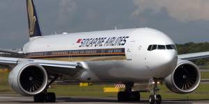A Singapore Airlines Boeing 777 – revamps under way for premium economy.
