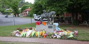 The memorial on Tuesday night in Daylesford.
