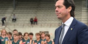 Departing AFL CEO Gillon McLachlan,announcing Tasmania’s entry as the league’s 19th team in 2028.
