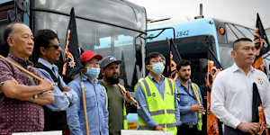 Union member bus drivers stopped work for 24 hours in Sydney’s inner west region on Monday,with a further strike in the south-west planned for Tuesday. 