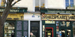 Shakespeare and Company bookshop,on the Left Bank of the Seine in Paris.