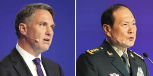 Deputy Prime Minister Richard Marles and China’s Defence Minister Wei Fenghe met in Singapore.