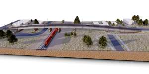 The new rail bridge proposed for Glenrowan. 
