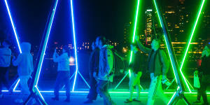 The Darling Harbour to Barangaroo Walk as part of this year’s Vivid festival.