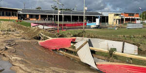 Floods destroyed the Bathurst greyhound racing track last year. 