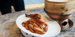 Peking duck cooked using the hanging-oven method is a Dayali signature.