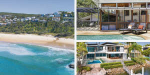 Coastal and country towns saw house prices more than double,or even quadruple over the past five years new data shows.