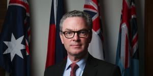 Christopher Pyne,the Coalition leadership group's sole survivor