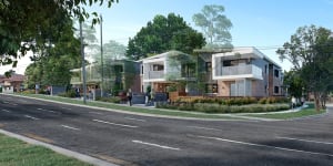 An artist’s impression of the redeveloped housing project in Kingsgrove.