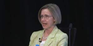 Professor Renee Leon,former Secretary of the Department of Human Services,appearing before the robo-debt royal commission.