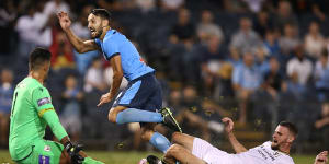 Floodgates open as Sky Blues trounce Bulls in stormy A-League derby