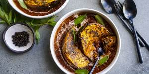Garam masala and black pepper pumpkin curry.