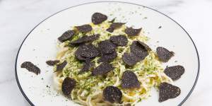 Spanner crab udon with shaved truffle.