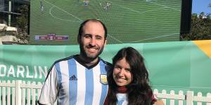 Nahuel Guzman from Argentina and Australian wife Tessa Pase who met in Sydney.