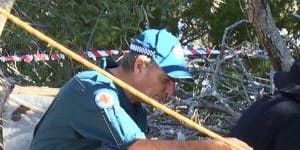 Man freed from neck-high sand after chasing lizard in central Queensland