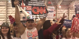 Michael Moore releases footage of mail bomber suspect Cesar Sayoc at Trump rally