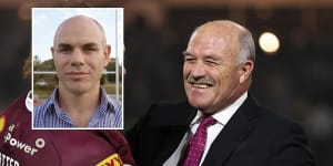 Wally Lewis has been the latest high-profile former athlete to come forward with health impacts from concussions. Former Wallaby David Croft (inset) has called for greater education at the grassroots level.