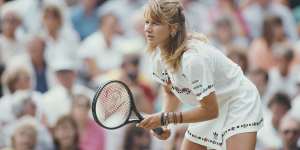 Steffi Graf at Wimbledon in 1989.