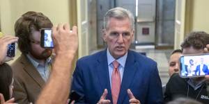 Republican Kevin McCarthy is struggling to satisfy a right flank of his own party to keep funding government services.