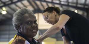 Rosie Gibuma receives a vaccination on Boigu Island in the Torres Strait. Experts say vaccines being developed for storage at warmer temperatures will improve coverage in remote parts of Australia and elsewhere.