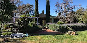 Nick O’Brien’s Harcourt home before bushfires ravaged the property last week.