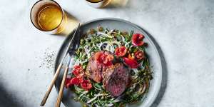 A zingy tomato-dressed salad is the ideal accompaniment to roast lamb.