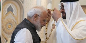 India's Modi awarded UAE highest honour amid Kashmir crackdown