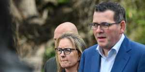 Premier Daniel Andrews and his deputy Jacinta Allan announcing the Games were doomed on Tuesday.