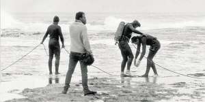 The search for Prime Minister Harold Holt at Cheviot Beach,1967. 