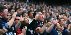 AFL fans:they gave Gillon McLachlan a thumbs-up for keeping the game alive during COVID.