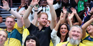 Meghan and Harry join green and gold army at Invictus Games