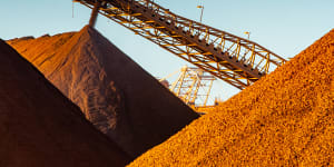 About 560 million tonnes of iron ore are shipped through Port Hedland annually.