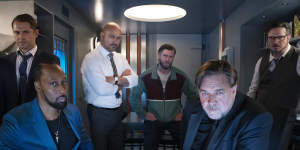 The gang’s all here (l-r):Daniel MacPherson,RZA,Steve Bastoni,Liam Hemsworth,Russell Crowe and Aden Young.