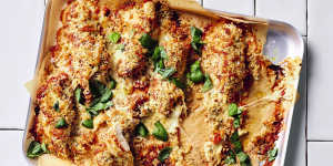 These cheesy one-tray chicken tenders from Sarah Pound will feed the whole fam