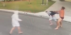 A man was labelled a hero for fighting off armed robbers on Boxing Day on the Gold Coast. 