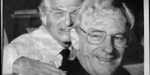 Then Opposition Leader Bill Hayden,pictured with Bob Hawke,was the only Australian to enter a secret room at Pine Gap.