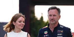 Christian Horner and wife Geri Halliwell in Bahrain in early March.