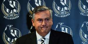 Eddie McGuire resigning as Collingwood president. 